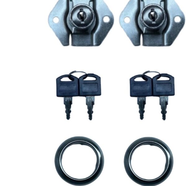 Kit 2 Fechadura 22mm Cromada para Gavetas e Armários: segurança prática com chave reserva e fácil instalação.