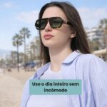 Kit 2 Óculos de Sol Aviador Quadrado UV400: proteção total, estilo vintage unissex e conforto para uso diário. - Imagem 2