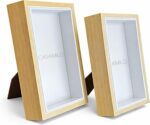 Kit 2 Porta-Retratos CASAMILÜ Wood 10x15: elegância, resistência e decoração premium para suas memórias.