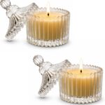 Kit 2 Velas Aromáticas em Vidro: fragrância sofisticada, design elegante e presente perfeito para sua casa.