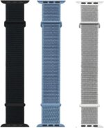 Kit 3 Pulseiras Esportiva Nylon Loop para Watch Series 7 8 9 e Ultra 2: conforto, estilo e fixação segura para comprar agora