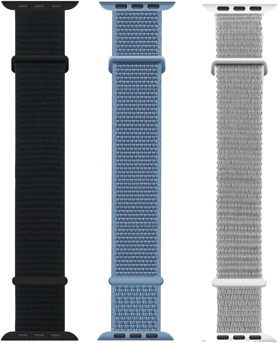 Kit 3 Pulseiras Esportiva Nylon Loop para Watch Series 7 Kit 3 Pulseiras Esportiva Nylon Loop para Watch Series 7 8 9 e Ultra 2: conforto, estilo e fixação segura para comprar agora