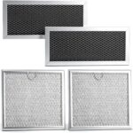 Kit 4 filtros de gordura e carvão para micro-ondas Samsung ME19R7041FS: remove odores e gordura com fácil instalação