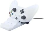 Kit Base Carregador Dock Duplo para Controle Joystick Xbox One Series S/X + 2 Baterias 800mAh Branco - Imagem 2