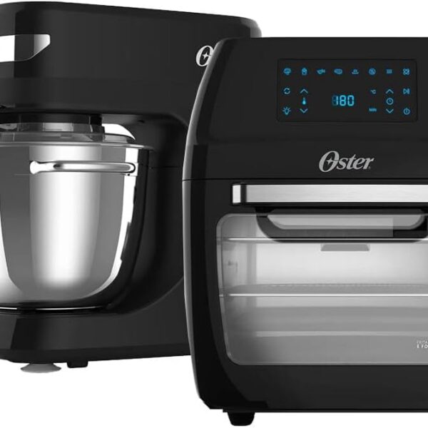 Kit Batedeira Planetária Bowl Inox III e Fritadeira 12L Oster - 127V