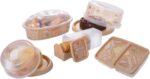 Kit Café da Manhã com 5 Peças Plasútil: mesa posta retrô, prática e completa para servir com estilo e organização.