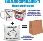 Kit Caneca e Almofada Flork Meme Aniversário: presente criativo e completo com caneca 325ml, almofada e sacola Kraft. - Imagem 2
