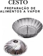 Kit Cesto Cozedor a Vapor Inox + Infusor Reutilizável: mais saúde, praticidade e sabor na cozinha. - Imagem 2