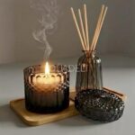 Kit DUADELI Mahal Noir: vela, difusor e bandeja em bambu para perfumar e decorar com sofisticação. - Imagem 2