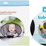 Kit Espelho Retrovisor Oval e Protetor Solar Buba: mais segurança e conforto para bebê no carro.