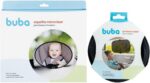 Kit Espelho Retrovisor Oval e Protetor Solar Buba: mais segurança e conforto para bebê no carro.