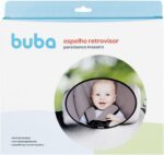 Kit Espelho Retrovisor Oval e Protetor Solar Buba: mais segurança e conforto para bebê no carro. - Imagem 2