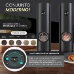 Kit Gourmet com 2 Moedores Elétricos de Sal e Pimenta com LED, praticidade e elegância para sua cozinha e jantares sofisticados. - Imagem 2