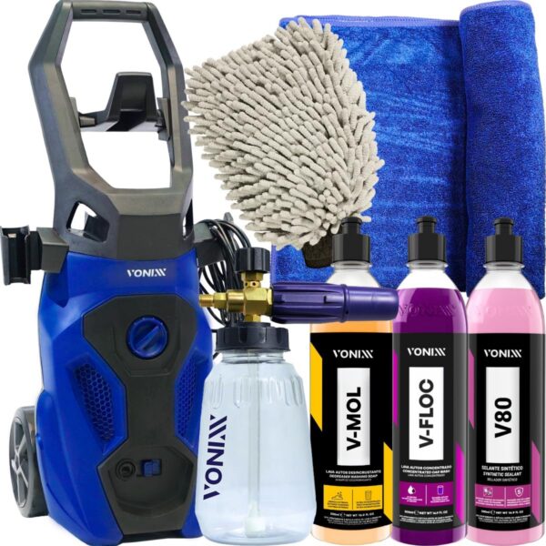 Kit Lavagem Correta Profissional Vonixx Lavadora Alta Pressão Fast + Produtos E Acessórios Automotivos Vonixx (220 V)