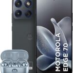 Kit Motorola Edge 70 5G 512GB Gadget Grey + Loop Swarovski Ice Melt: desempenho e estilo premium em um só kit.