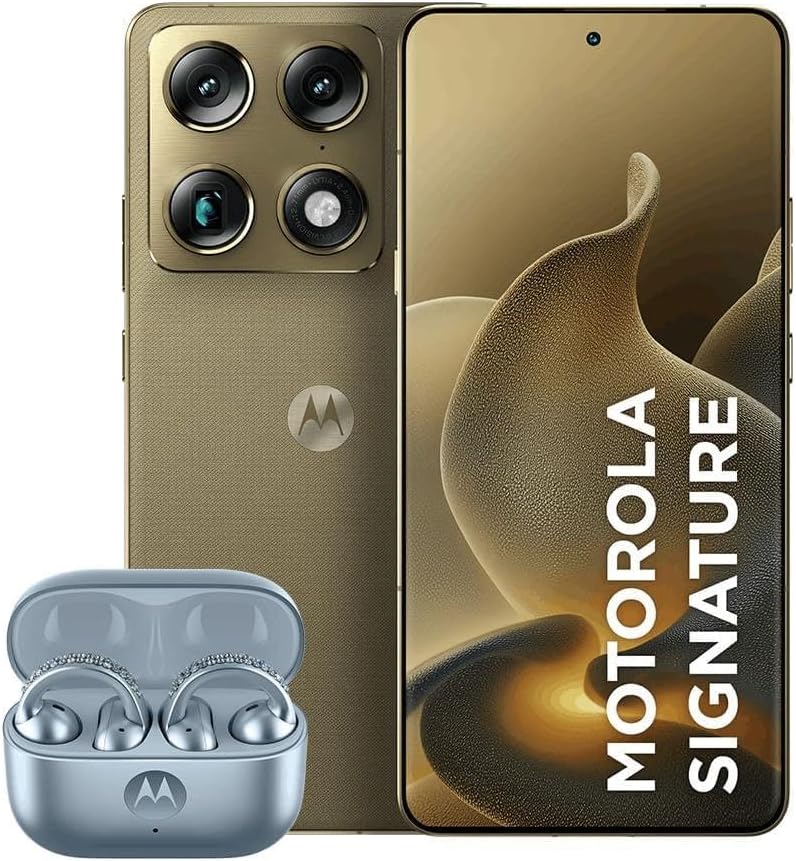 Kit Motorola Signature 5G 512GB Verde Oliva + Loop Swarovski Kit Motorola Signature 5G 512GB Verde Oliva + Loop Swarovski Ice Melt: design premium, conforto e áudio sofisticado para sua compra.
