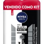 Kit NIVEA Men Black&White Invisible: proteção antitranspirante contra manchas e suor por até 48h, 2 unidades.