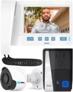 Kit Porteiro Eletrônico HDL com vídeo e câmera auxiliar Advance 7 branco: mais segurança e praticidade para sua casa.