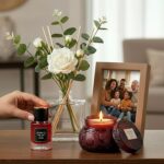 Kit Presente DUADELI Mon Tresor: vela aromática, difusor e porta-retrato para presentear com elegância e perfume suave. - Imagem 2