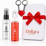 Kit Presente Dia dos Namorados Paris & London Dellara: 2 body splashes, lata premium e chaveiro coração em um presente romântico e sofisticado