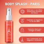 Kit Presente Dia dos Namorados Paris & London Dellara: 2 body splashes, lata premium e chaveiro coração em um presente romântico e sofisticado - Imagem 2
