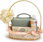 Kit Presente Feminino com 3 Bolsas, Hidratante e Chocolate para Mães, Namorada, Esposa e Natal