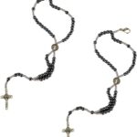 Kit Terço e Pulseira de Nossa Senhora Aparecida e São Bento para proteção e devoção no dia a dia