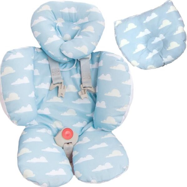 Kit Travesseiro Anatômico com Redutor para Bebê Conforto e Carrinho: conforto, apoio e segurança para o bebê.