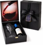 Kit Vinho 375ml com Taça em Estojo Luxo: presente elegante, pronto para surpreender em datas especiais.