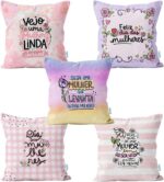 Kit com 10 Mini Almofadas para Cesta de Café da Manhã: charme e personalização para presentes e flores.