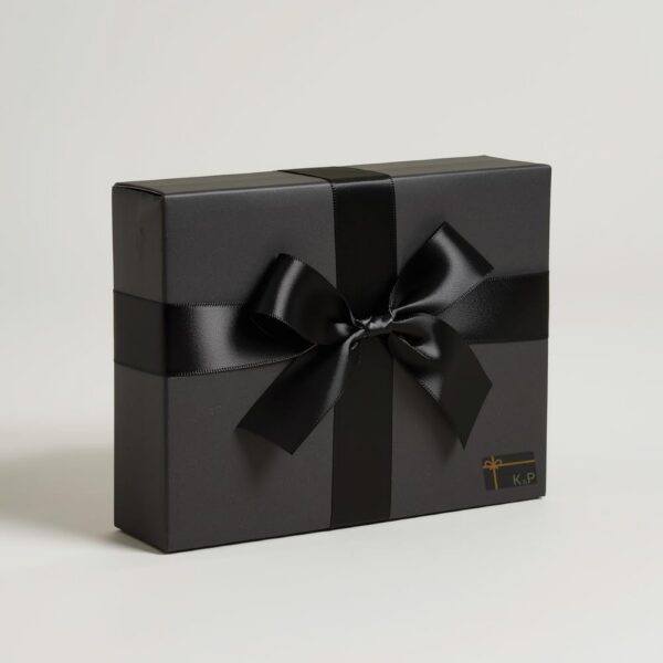 Kit de Presente Gourmet G&O Corporativo Elegante: espumante, taça, bombons e torradas em caixa premium para presente sofisticado.
