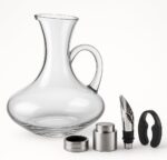 Kit de Vinho Premium com Decanter 1500ml: elegância, praticidade e acessórios para servir e conservar com estilo.