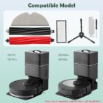 Kit de acessórios de substituição Q5 Pro compatível com Roborock Q5 Pro / Q5 Pro + / Q8 Max / Q8 Max + Robot Vacuum, 1 escova principal dupla, 4 almofadas de pano para esfregão, 6 escovas laterais, 4 - Imagem 2