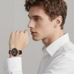 LIGE relógio masculino cronógrafo em couro: elegante, resistente à água e ideal para negócios e uso diário - Imagem 2