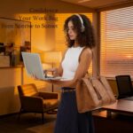 LOVEVOOK Bolsa feminina vintage para laptop 39,6 cm: grande capacidade, elegante e ideal para trabalho e estudos. - Imagem 2