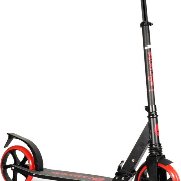 LaScoota Patinete ajustável, leve e dobrável com rodas grandes de 20 cm e capacidade de até 99,8 kg para crianças, adolescentes e adultos.