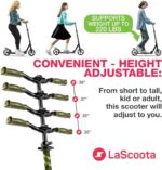 LaScoota Patinete dobrável ajustável, leve e resistente, com rodas de uretano de 20 cm para crianças, adolescentes e adultos. - Imagem 2
