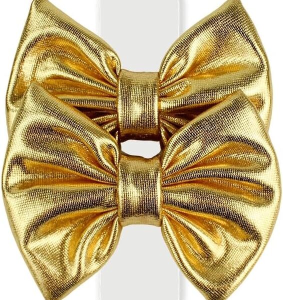 Laço Luxo Foil Dourado M 2un com amarração prática e acabamento elegante para valorizar o visual.