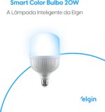 Lâmpada Inteligente Elgin 20W RGB Wi-Fi: controle por voz, 16 milhões de cores e compatível com Alexa e Google Home - Imagem 2