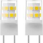 Lâmpada LED G8 para Micro-ondas 20W, substitui WB25X10019, 6000K, 2 pacotes, fácil instalação e economia de energia