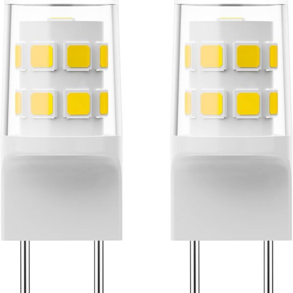 Lâmpada LED G8 para Micro-ondas 20W, substitui WB25X10019, 6000K, 2 pacotes, fácil instalação e economia de energia