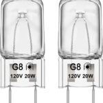 Lâmpada de micro-ondas G8 120V 20W para GE e Samsung, pacote com 2, fácil instalação e longa duração