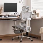 LarkLeaves Cadeira de Escritório Ergonômica com apoio 3D e descanso para os pés: conforto ideal para trabalhar e jogar. - Imagem 2