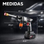 Lavadora de Alta Pressão Portátil Sem Fio a Bateria, Lava Jato com 2 Baterias Recarregáveis e Maleta, Carregador Bivolt, para Carro, Moto, Bike, Quintal e Jardim - Imagem 2
