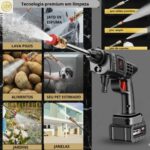 Lavadora de Alta Pressão Portátil Sem Fio – Bateria de Lítio 48V, 32 Bar, Limpeza Automotiva e Residencial,Carro,Quintal e Jardim Motos e Calçadas -Compacta, Multiuso e Fácil de Transportar (preto) - Imagem 2