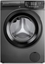 Lavadora de Roupas Electrolux Inverter 12kg Cesto Inox 8 Programas de Lavagem Água Quente Cinza Ônix LFC12