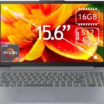 Lenovo Laptop IdeaPad Slim 3 de 15,6 polegadas Full HD com tela sensível ao toque – AMD Ryzen 7 5825U, 16 GB de memória, SSD de 512 GB, cinza ártico