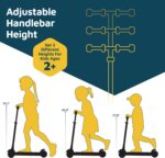 Lifemaster: scooter infantil com luzes LED, 3 rodas e guidão ajustável para mais segurança e diversão. - Imagem 2
