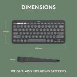 Logitech Pebble Keys 2 K380s: teclado Bluetooth sem fio portátil com teclas programáveis para múltiplos dispositivos. - Imagem 2