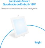 Luminária Inteligente Elgin 18W Wi-Fi: controle por voz, luz dimerizável e cor de 3000K a 6500K para sua casa conectada. - Imagem 2
